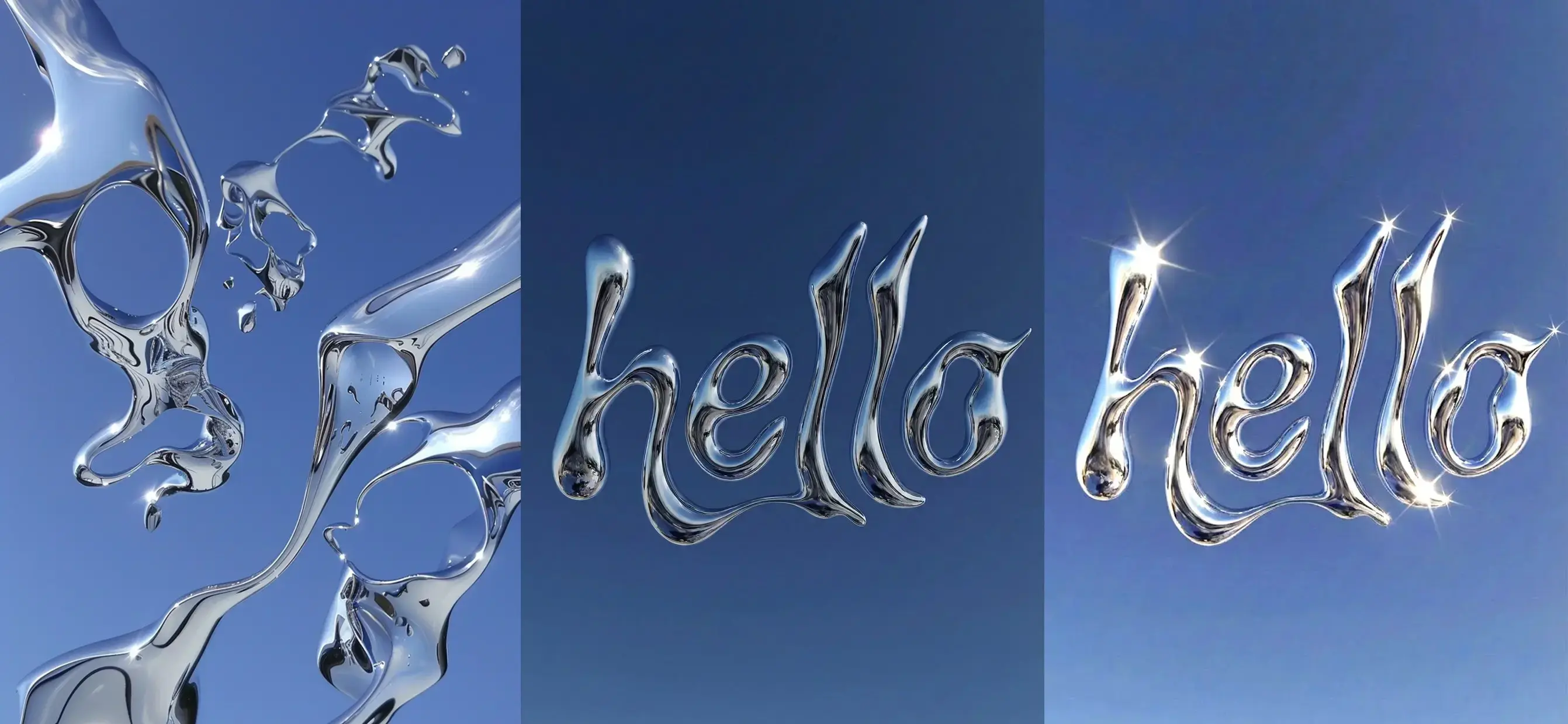 风格匹配的极简“hello”眩光文字提示词:AI作图关键词与图片参考.