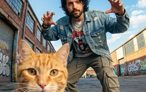 调皮猫街头时刻