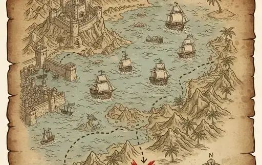 谷歌地图变身古代藏宝图