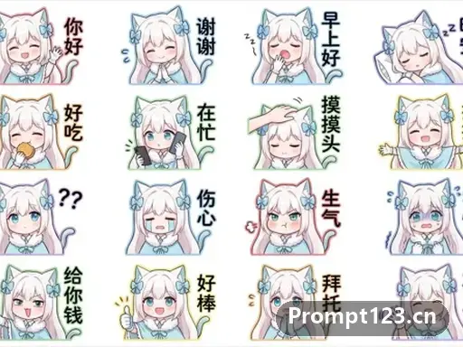 Q版角色LINE风格表情包生成