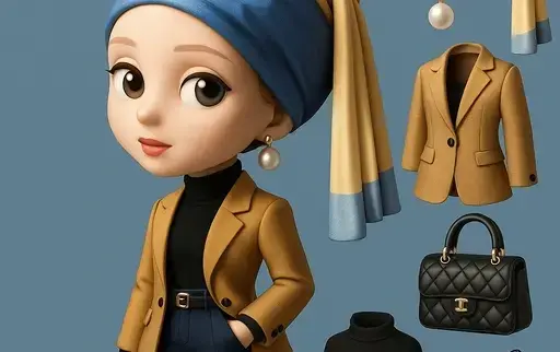 名画人物OOTD