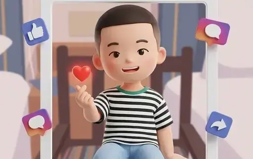 Q版人物Instagram相框