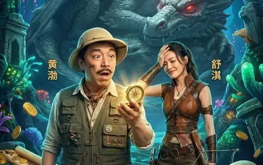奇幻冒险喜剧海报-寻龙秘境