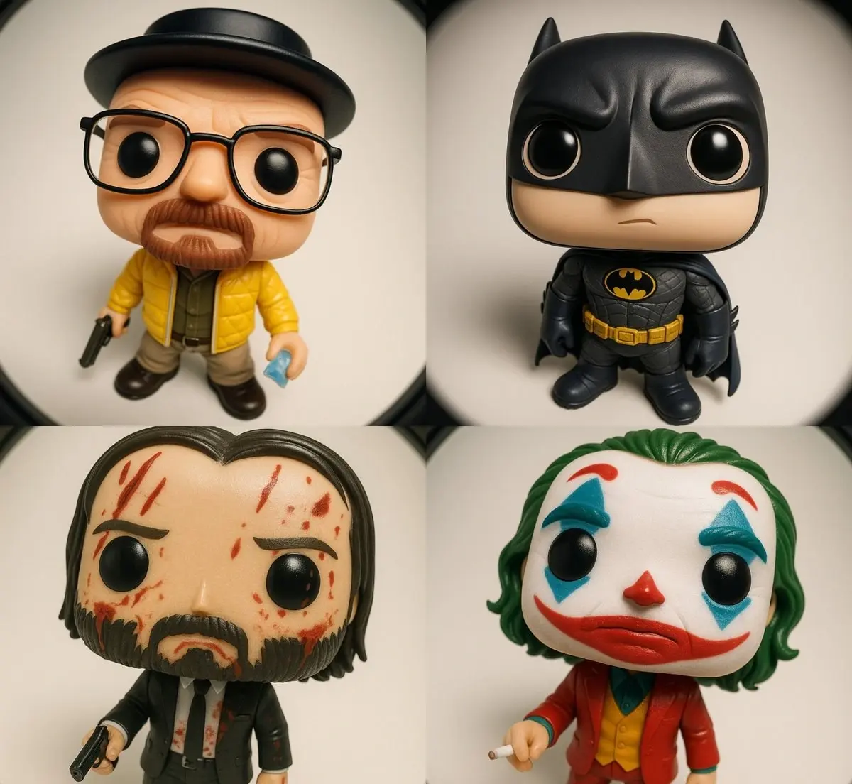 Funko Pop风格乙烯基公仔提示词:AI作图关键词与图片参考.
