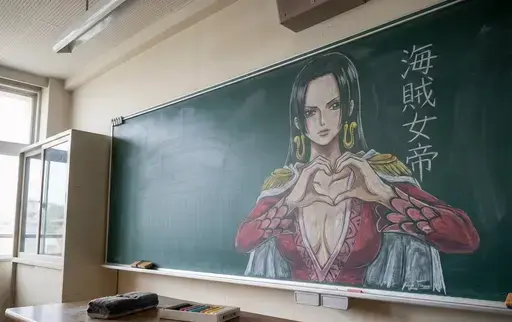 黑板艺术作品-海賊女帝