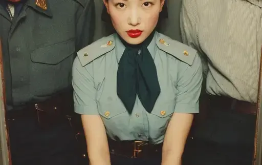 一位坐地铁的女性