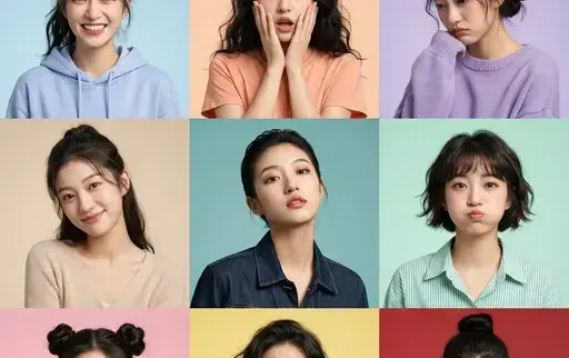 真人版的9宫格照片