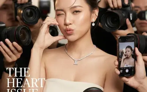 逼真的 Vogue 杂志封面风格的时尚肖像