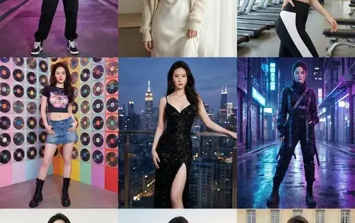 人物的9种服装风格和背景