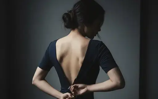 正在更衣的女生