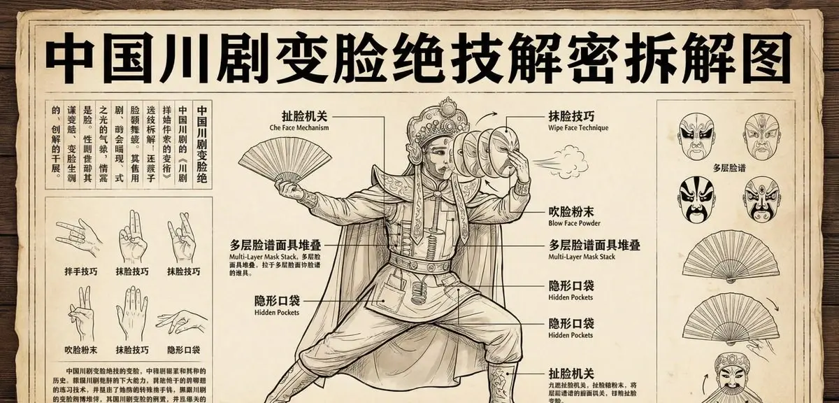 川剧变脸解密拆解图 图片 1