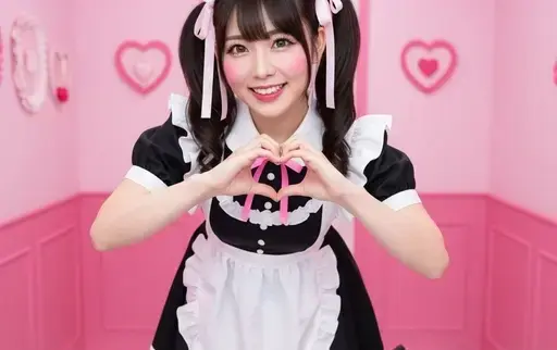 双马尾比心女生