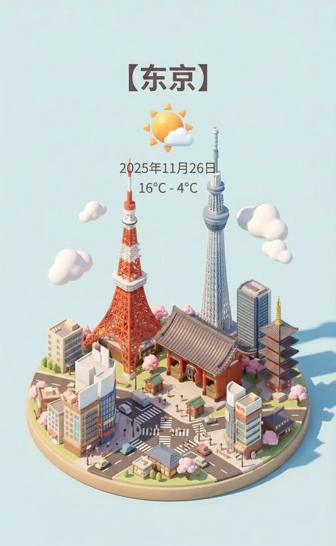 城市动态天气卡片提示词:AI作图关键词与图片参考.