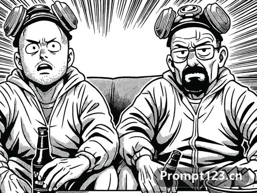 日本搞笑漫画风格插画