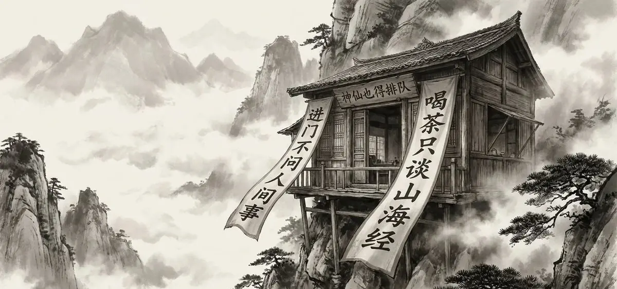 水墨画风格与写实摄影的结合提示词:AI作图关键词与图片参考.