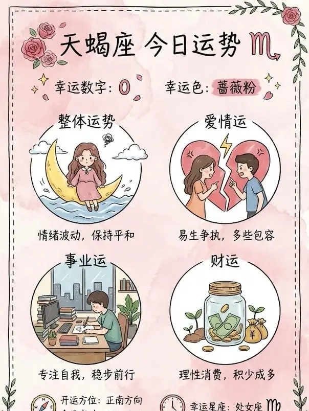 星座运势卡提示词:AI作图关键词与图片参考.