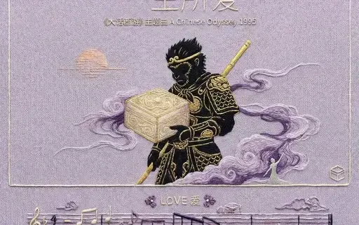 刺绣歌曲海报