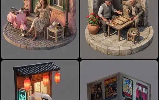 超逼真3D等距视图